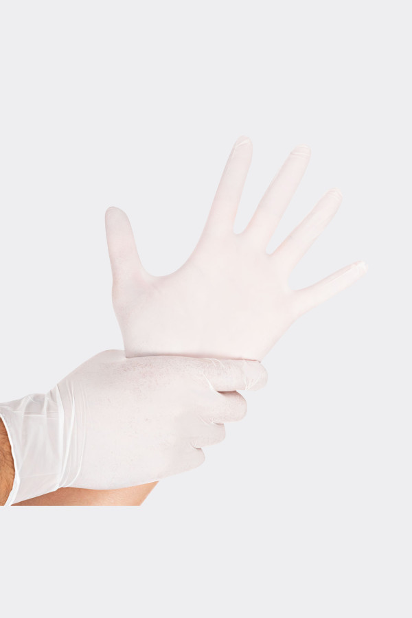 Nitrile gloves L, powderfree, white, 100 pcs