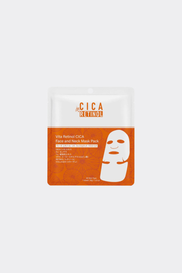 Mitomo Vita Retinol Cica Face & Neck Mask 33g