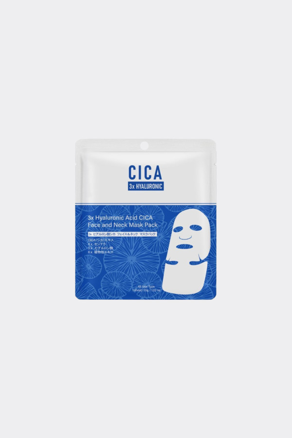 Mitomo Cica 3x Hyaluronic Acid Face & Neck Mask Pack 33g